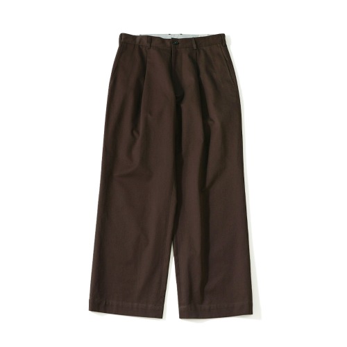 21FW Heights Cotton Wide Loose Pants Chestnut Brown