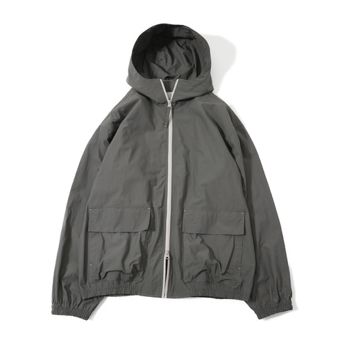 22SS Breeze Nylon Hood Zip Up Jacket Dark Gray