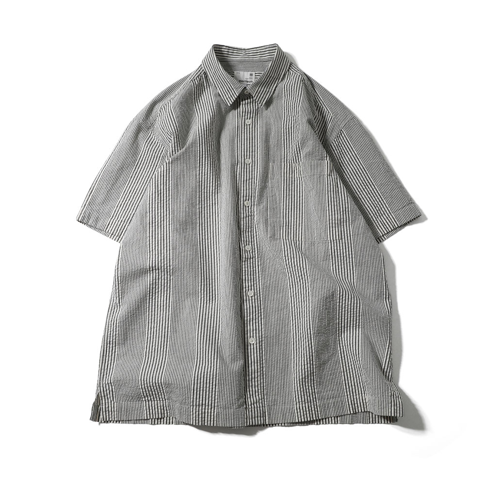 22SS Perth Seersucker Short Sleeve Shirt Gray